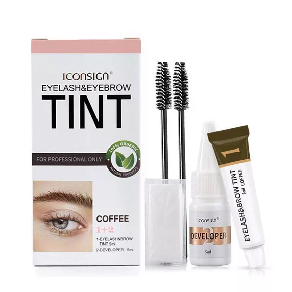 ICONSIGN EYELASH EYEBROW TINT KIT - COFFEE (CAFEA)